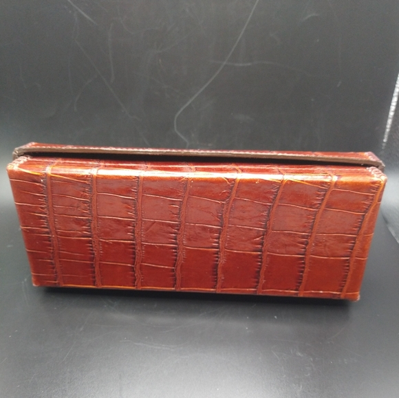 Embellished Leatherette Dresser Storage Necktie Glove Box 8" x 3" - Picture 7 of 12